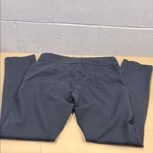 Dalia stretchy dress pants in dark blue and black pattern